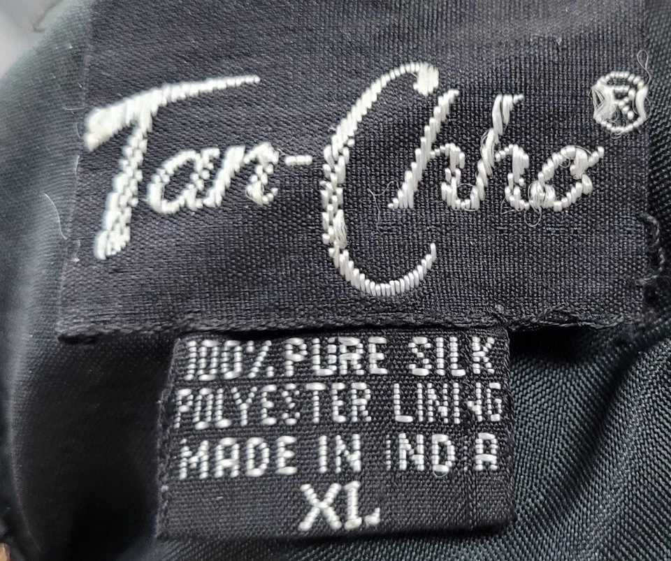 Chaqueta de mujer vintage color tostado Chho XL con lentejuelas 100 % seda arco iris India años 80 Foto 3 de 4