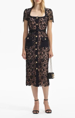 square neck fitted midi dress Casandra Maxi Dress main image 0