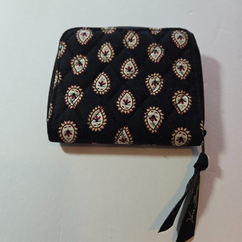 Vera Bradley Wallet Black Multi Color Credit Card Pockets Snap & Zip Closure - Picture 9 of 9