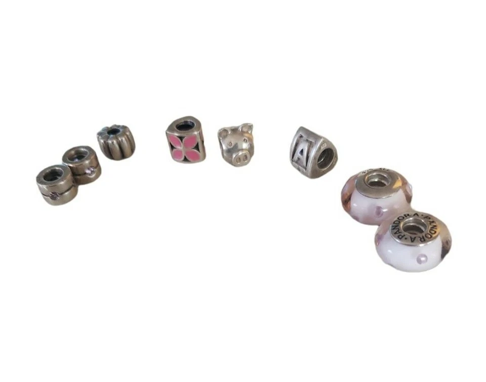 Pulsera Pandora Momentos Dije Con 7 Dijes Rosa Plata de Ley Foto 3 de 4