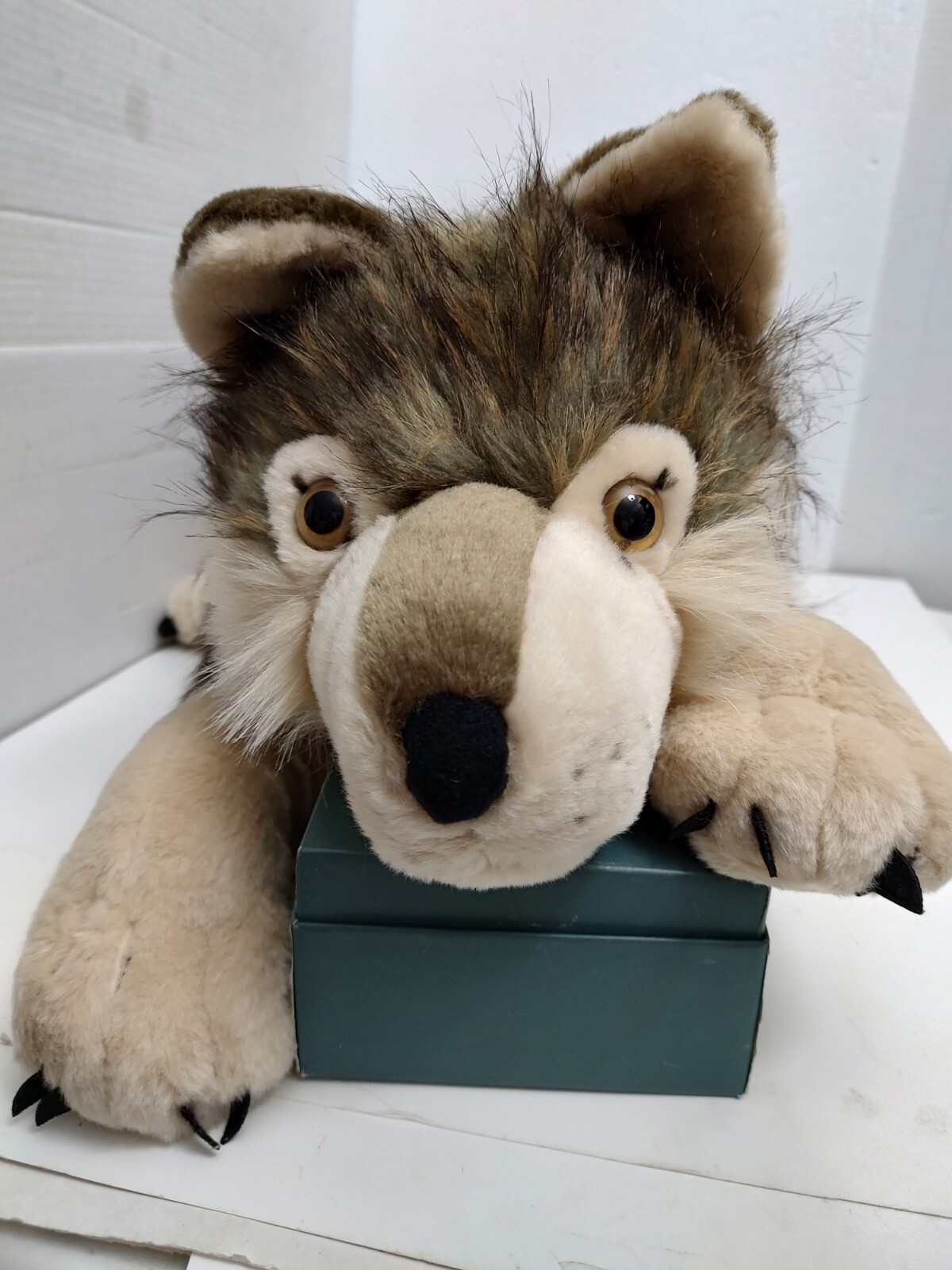 Wild Republic Jumbo Wolf Plush Giant Stuffed Animal Realistic 30" Long