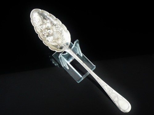 Scottish Provincial Large Silver Berry Spoon, James Erskine, ABERDEEN c ...