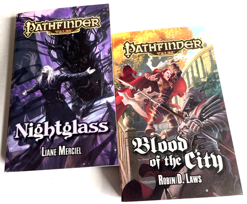 Pathfinder Tales Books 9 & 10: Nightglass & Blood Of The City L. Merciel R. Laws - Picture 2 of 4