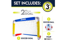Sports Kids Mini Soccer Goal Set Backyard Indoor Mini Net And Ball Set 24"X16"