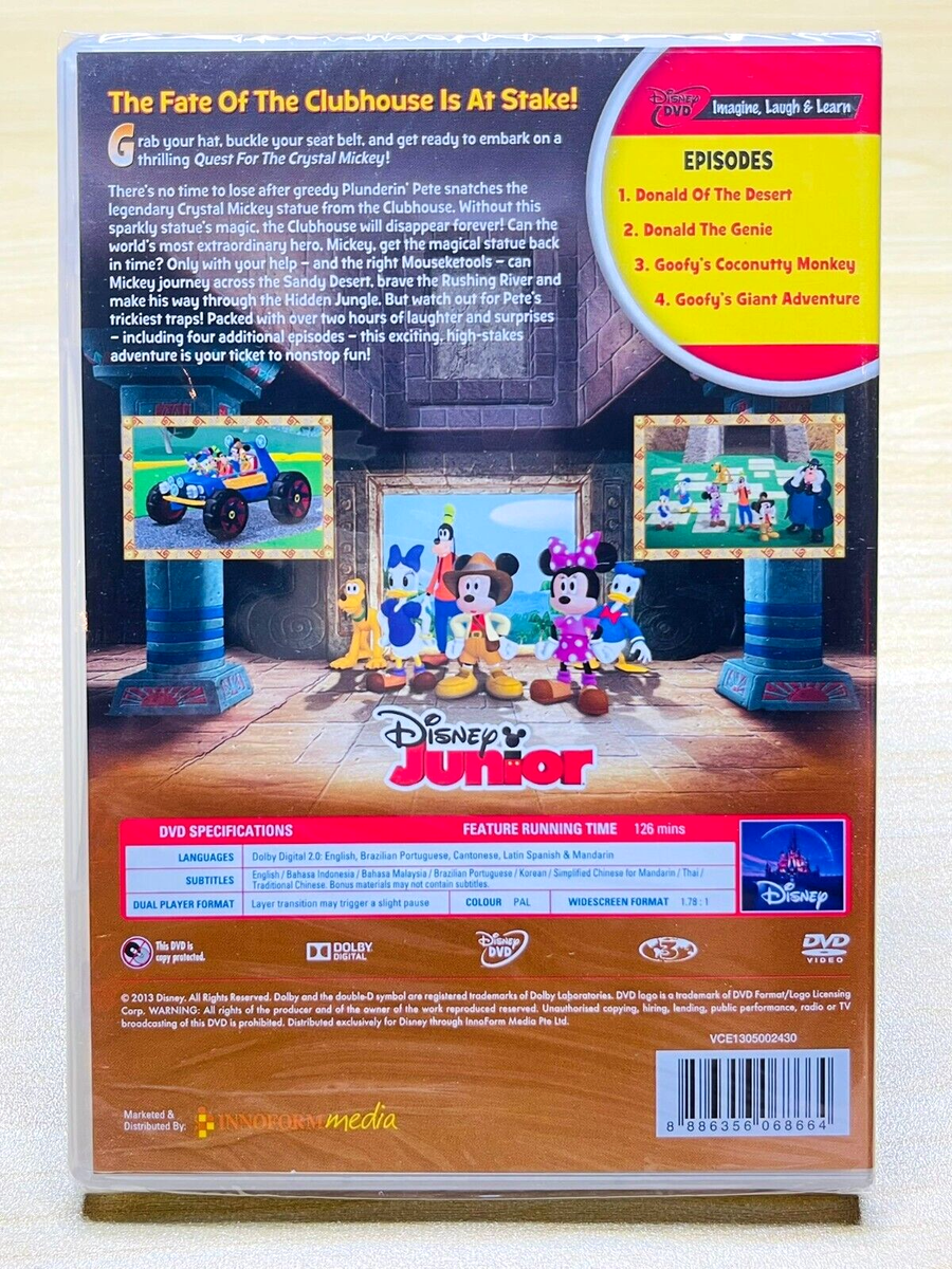 DVD DINSEY MICKEY MOUSE CLUBHOUSE QUEST FOR THE CRYSTAL BRAND NEW