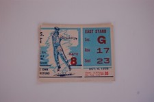 1958 Alabama - Vanderbilt College Football Ticket - Bear Bryant Second Game