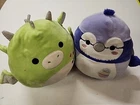 Squishmallows 正品 12 英寸 Fey 复活节小鸡和龙 Kelly 玩具填充动物