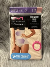 Maidenform Flexees Shapewear Womens Size Large Beige High Waist Brief