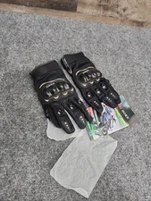 BLACK Pro Biker MotoCross Gloves XL Moto Sports Riding Gear