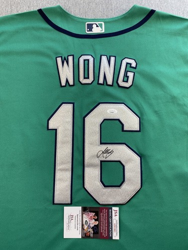 SEATTLE MARINERS- KOLTEN WONG AUTOGRAPH #16 AQUA REPLICA NIKE JERSEY JSA AI81883 - Picture 2 of 5