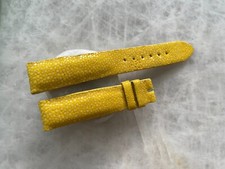 19mm/16mm Yellow Stingray Print Leather Padded Watch Strap Band