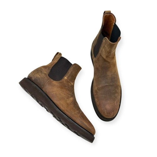 ☀️OFFERTA☀️ Stivali Chelsea leggeri in camoscio cerato marrone Cobbler Union misura: 9,5 - Foto 5 di 14