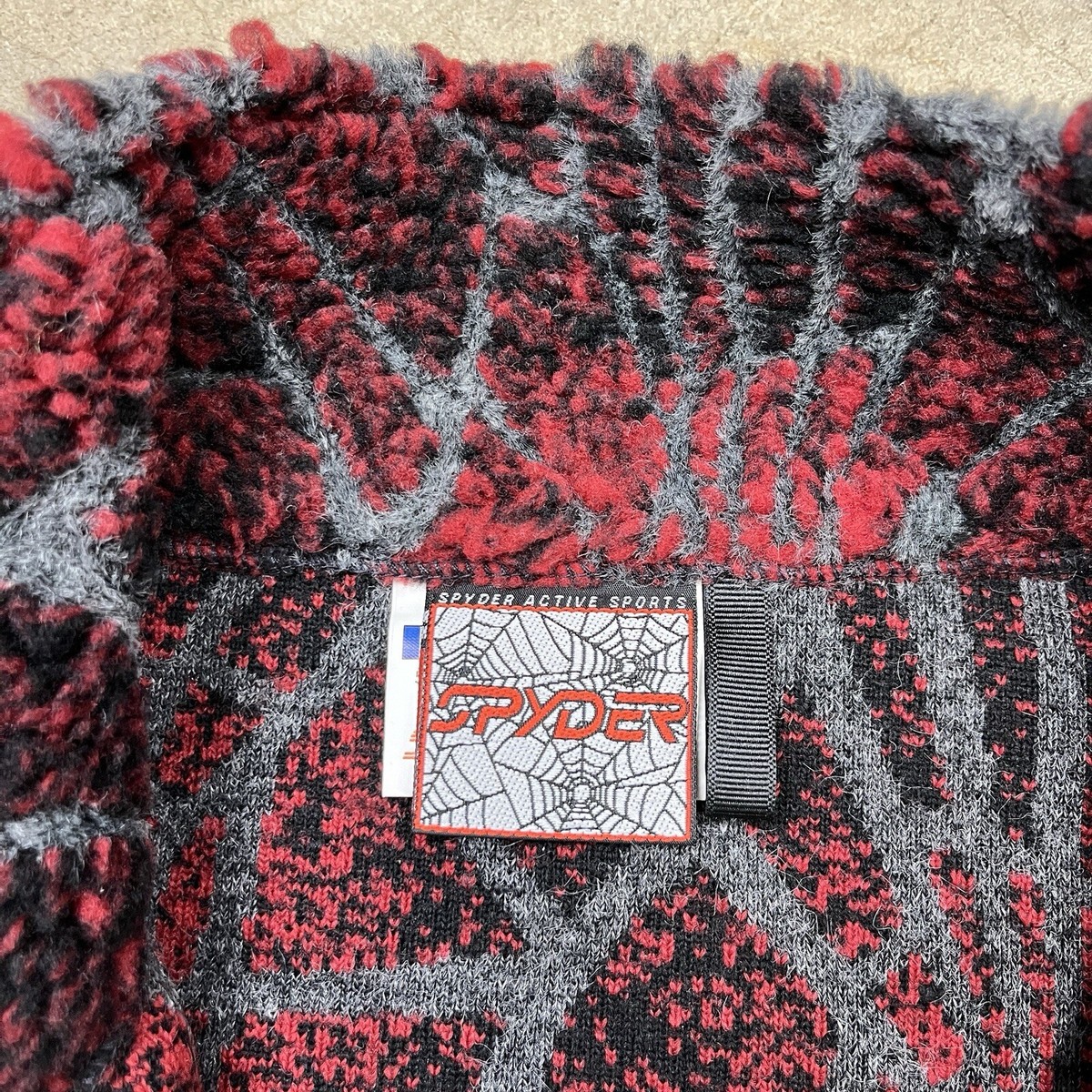SPYDER フリースベスト レッド スパイダー SPYDER フリースベスト レッド スパイダー