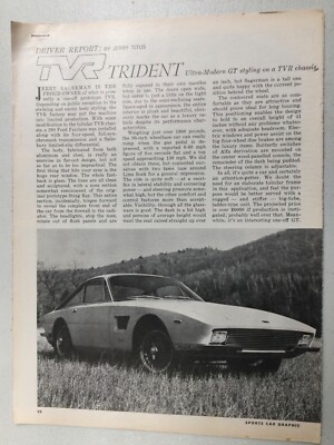 TTTArt 41 Article Driving Report TVR Trident Ultra Modern GT July 1965 2 page