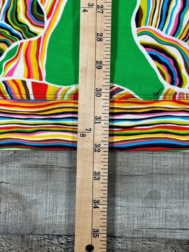 Vestido Trina Turk para mujer 8 verde manga 3/4 psicodélico informal pulóver Foto 4 de 4