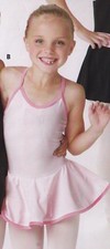 NWT Dance Ballet Pink Camisole Leotard Dress Girls 6x-7 fully frontlined Pink
