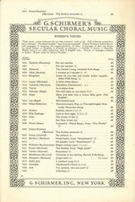 Vintage Donkey Serenade Sheet Music Women's SA Chorus Piano 1946 Marlowe Friml