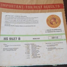 Fel-Pro HS 9527 B HEAD SET 1986-1988  1.1 Engine 1116cc 28112