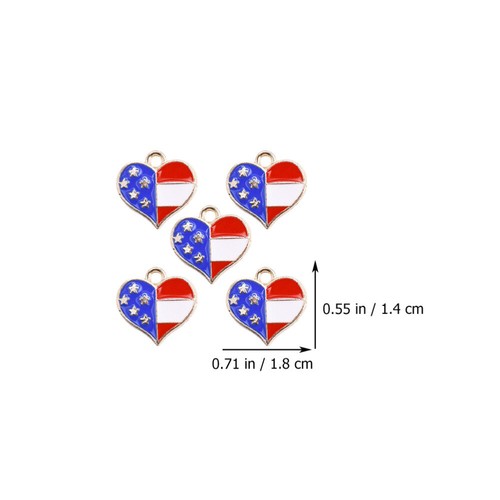 30PCS Pendants 4th Of July DIY Jewelry Pendant Charms Heart Charm Pendant - Picture 2 of 12