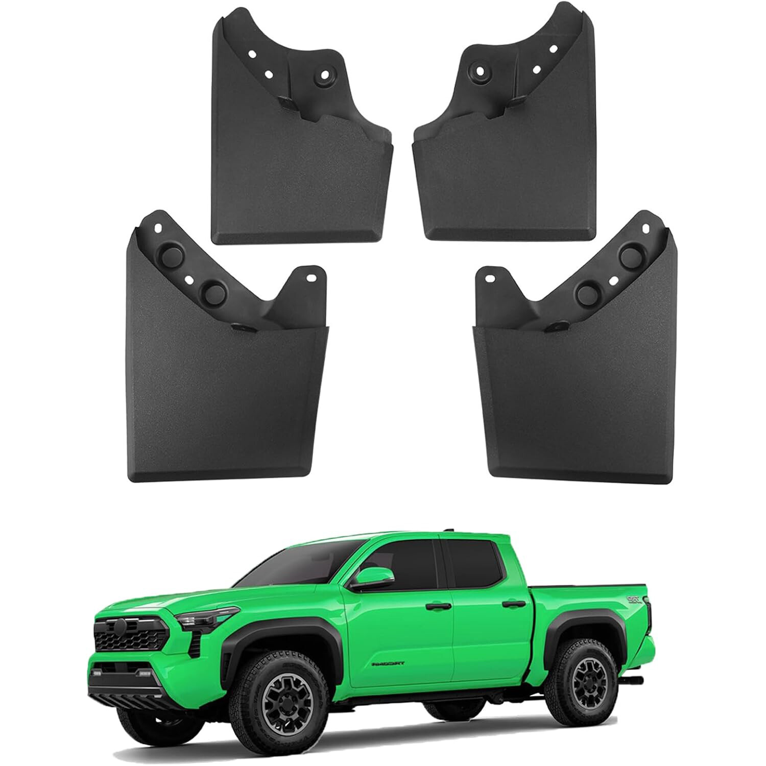 🔥4PC Front Rear Mud Flaps Slash Guard Fender For 2024+ Toyota Tacoma SR SR5 TRD