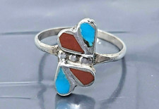 Vintage Sterling Silver Navajo Turquoise Ring size 5
