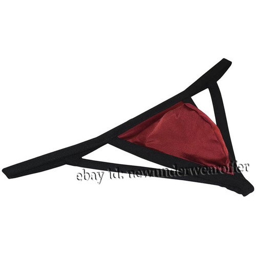 Men's Stretchy Shiny Jockstrap Underwear Male Bulge Pouch Adjustable Satin Thong - Picture 10 of 24