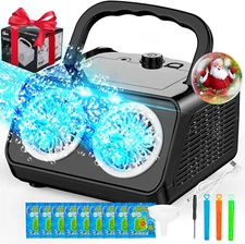 Automatic Bubble Machine Upgrade Bubble Blower with 2 Fans, 20000+ Bubbles pe...