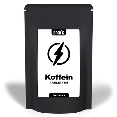 Starke Langzeit Koffein Tabletten von SAM'S | 2 Phasen NEWCAFF | 100 mg Coffein