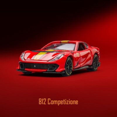 Bburago 1:64 Red Ferrari 812 Competizione Sports Model Diecast