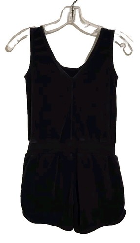 Nike Youth Girl's Size Small Black Heritage Terry Cloth Pockets Romper Shorts - Picture 5 of 8