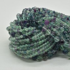 Grade A Natural Rainbow Fluorite Green Gemstone Round Beads 4mm 6mm 8mm 10mm