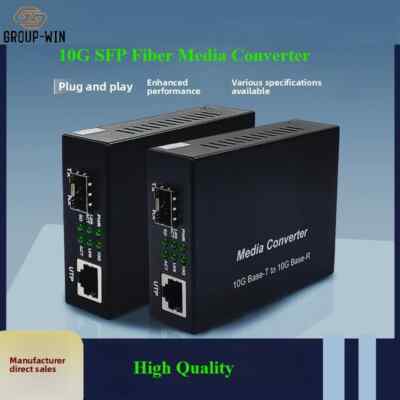 10G SFP+ LC Multimode Module & Single module Dual Fiber to RJ45 Media Converter