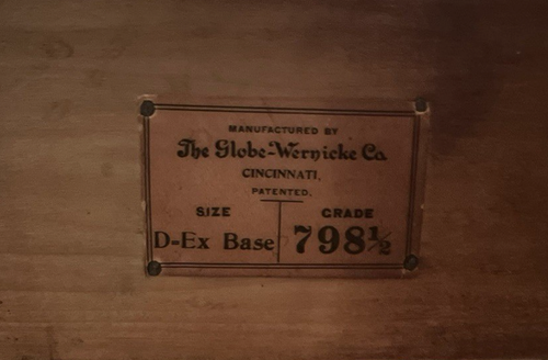 GLOBE WERNICKE BARRISTER BOTTOM SECTION D-EX, GRADE 798 1/2 - Picture 2 of 16