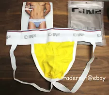 C-IN2 men Yuri Yellow ThrowBack cotton jock strap jockstrap underwear size L XL