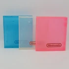 Lot Of 3 NES Nintendo OEM Plastic Snap Game Case Hard Clamshell Pink Blue VTG