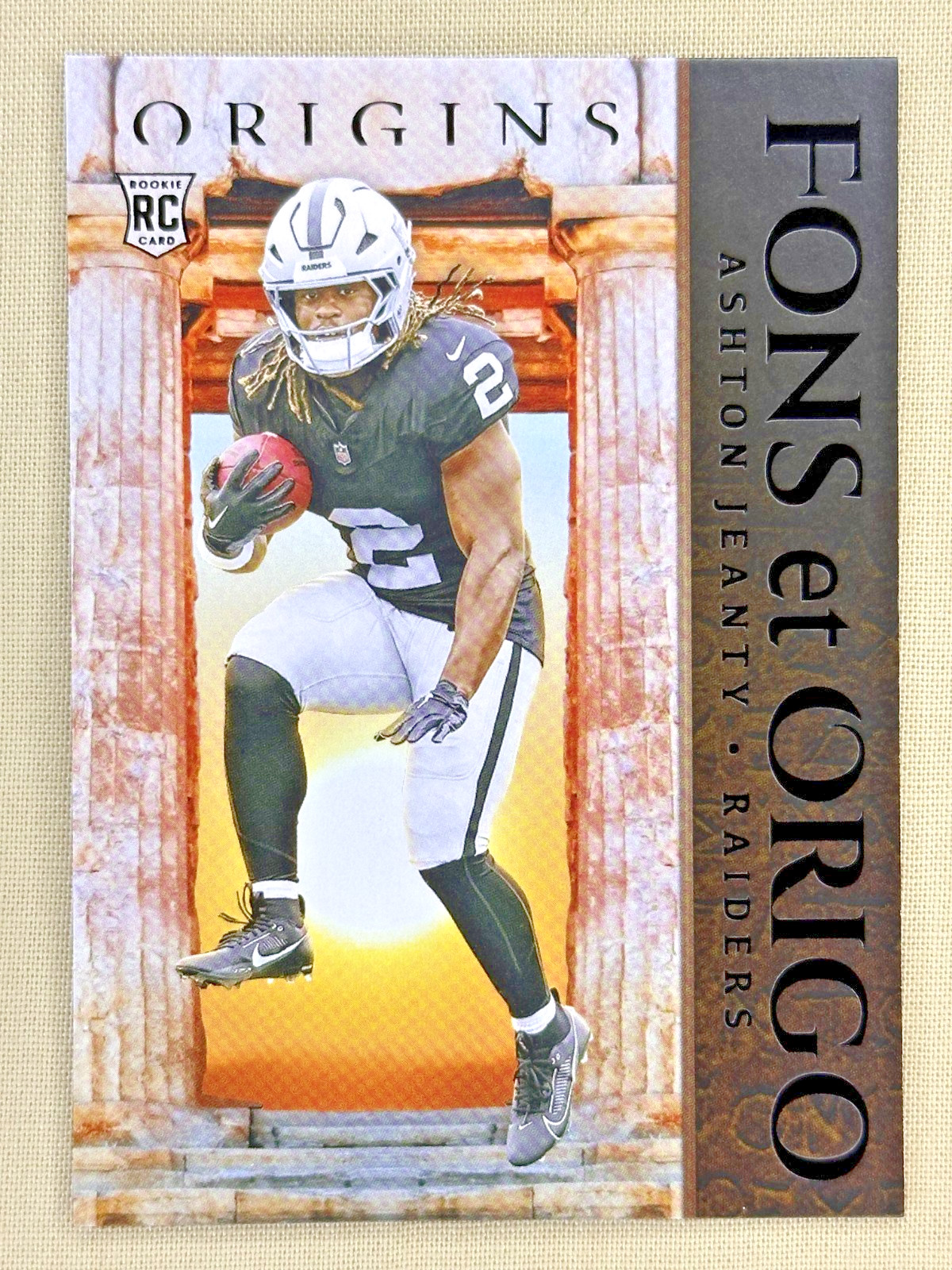 2025 Panini Origins Ashton Jeanty RC Fons et Origo CASE HIT Raiders #13 SSP
