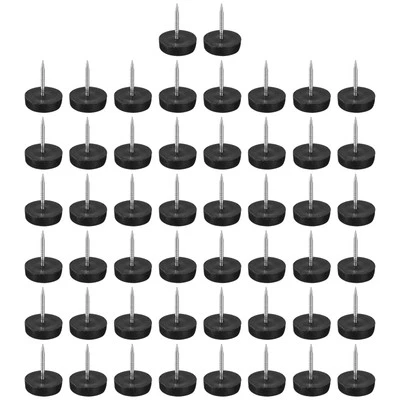 ZAPLYTE 50 Pcs Nail-On Furniture Glides 13.5mm Dia Table Chair Sofa Leg Floor Protectors