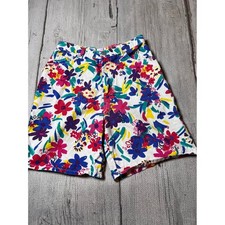 Sasson Vintage 90s Floral Shorts Women 11 Multicolor High Waisted Boho Retro