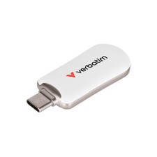 Verbatim Plectra USB-C Flash Drive White 64GB, W129015930 (White 64GB)