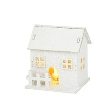 Christmas LED Light House White Luminous Cabin Christmas Tree Hanging Ornament