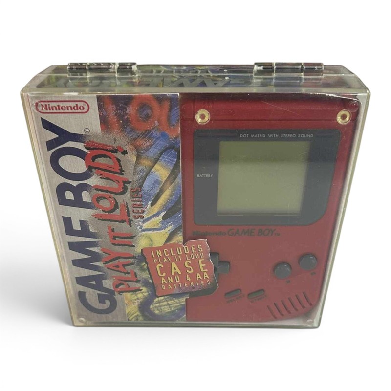 Nintendo Game Boy Play It Loud Red Edition Boxed CIB NM Tested Working Rare