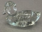 Murano Glass Duck Figurine Clear Crystal Bullicante Bubbles VTG Paperweight — photo 5