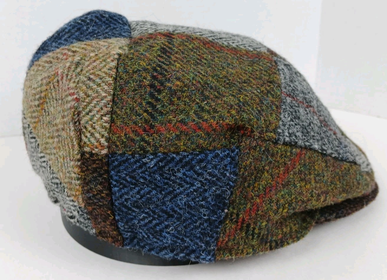 Glen Appin Patchwork Wool Flat Cap Made in Great … - image 5