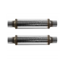 2x Muffler - Fit Flowmaster FlowFX 71416, 2.5in In/Out, Moderate Sound