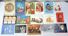 Vintage Used 1960s-1980s MCM Christmas Greeting Cards Lot Of 16 Children Themed