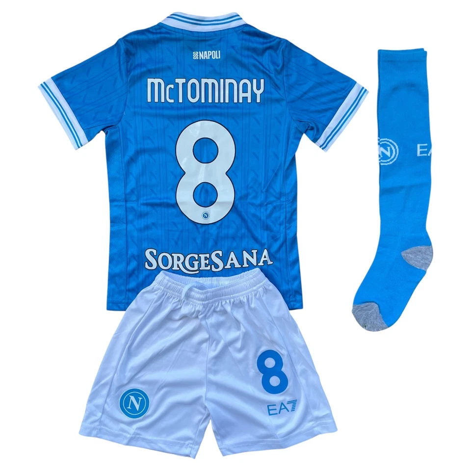 Kit Completo calcio SSC Napoli McTominay bambino 2025/26 fino ai 13 anni - Immagine 4 di 4