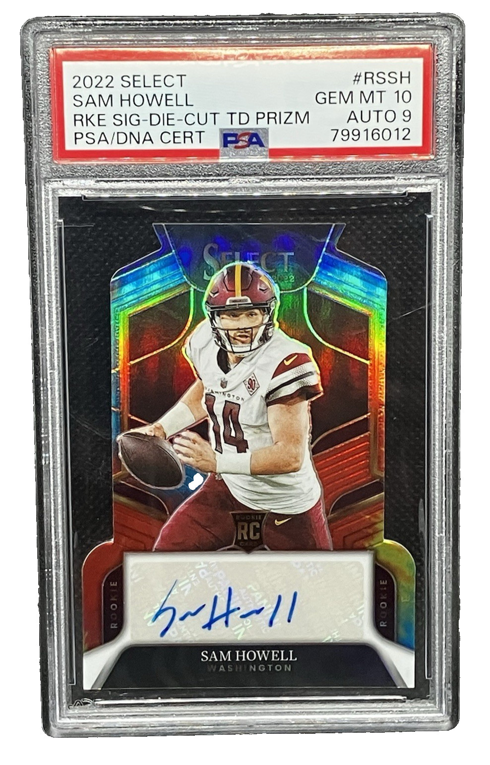 Sam Howell Panini Select Rookie Signatures #RSSH Tie-Dye Prizm