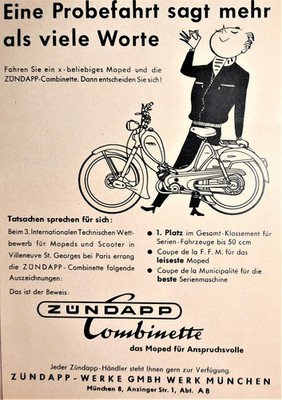 Combinette Zündapp advertisement approx. DIN A5 1956 (06061760)