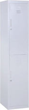 Locker Cabinet Storage Cold Rolled Steel W/Shelves Vertical Cupboard Grey 38 X 4
