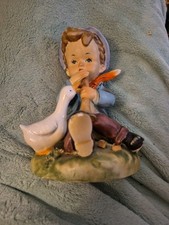 Vintage Erich Stauffer Boy Playing Horn Figurine 7”. 8248